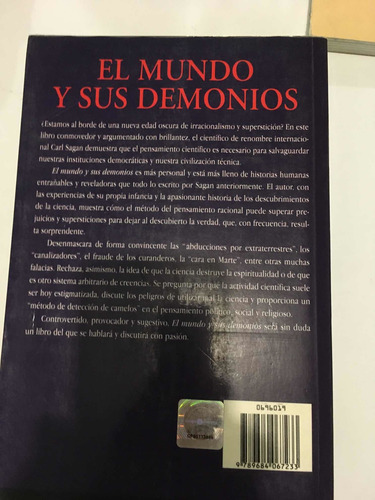 Carl Sagan : El Mundo Y Sus Demonios (Usado)
