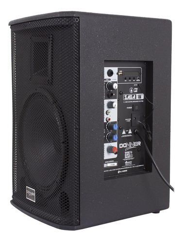 Caixa Ativa Saga 10'' 200w - Donner Madeira Cor Preto