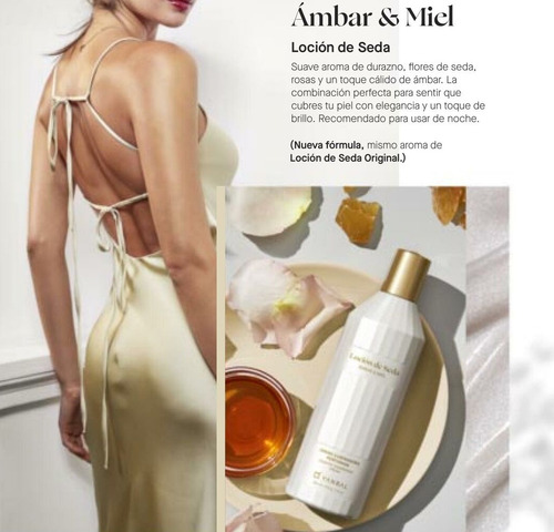 Loción Seda Ámbar & Miel Crema Iluminadora Perfumada Yanbal
