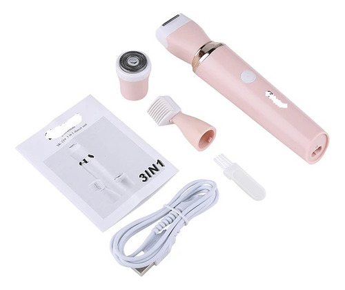 Depiladora - Rasuradora Femenina 3 En 1 Recargable Usb