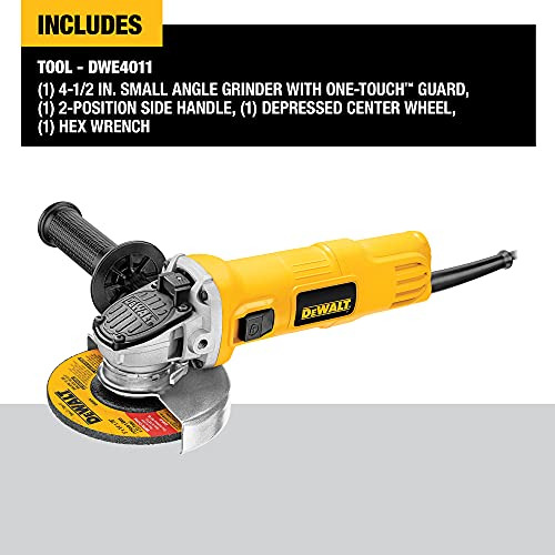Dewalt Amoladora Angular, Protector De Un Solo Toque, 4-1/2