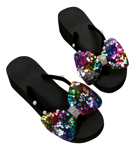 Chanclas Con Plataforma Color Bow Beach De Talla Grande