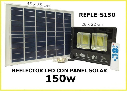 Imagen 1 de 1 de Reflector Led Con Panel Solar 150w