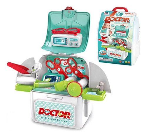 Mochila De Juguete Valija Doctor Con Accesorios