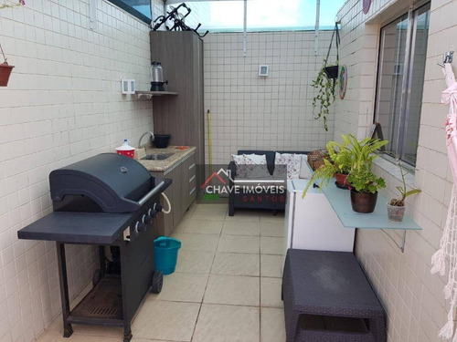 Imagem 6 de 26 de Cobertura Com 2 Dormitórios À Venda, 111 M² Por R$ 532.000,00 - Aparecida - Santos/sp - Co0058