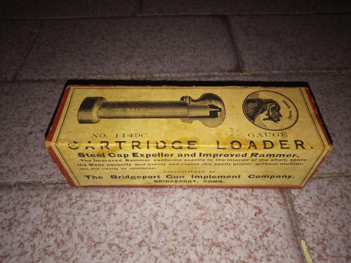 Antiguo Cartridge Loader 12 Recarga Escopeta Vainas 