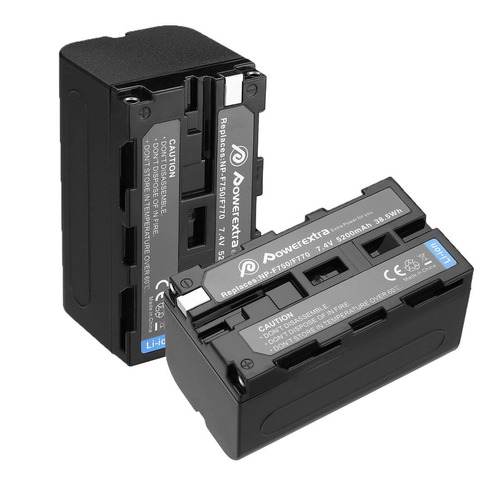 2 X 5200mah Batería De Np-f750/f770 Para Sony Ccd-trv215 Dcr