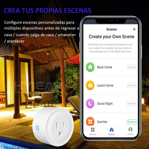 Imagen 7 de 10 de Hyiear Enchufe Inteligente Con Wifi Para Alexa,google Home