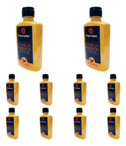 Creme De Pimenta Premium Imperador Kit Com 10 X 240g