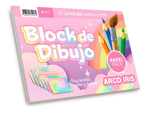 Block Rapel Pack Nª5 Arco Iris Multicolor X 24 Hojas