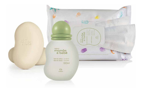 Imagem 2 de 2 de Presente Natura Mamãe E Bebê Kit Colônia + Sabonete + Lenços
