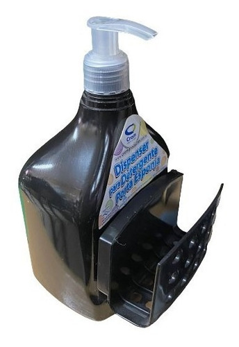 Dispenser Para Detergente Porta Esponja Negro Oferta!!!
