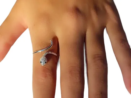 Anillo outlet serpiente plata