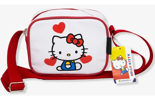 Bolsa Bag Shoulder Hello Kitty Zona Criativa Acambamento Dos Ferragens Níquel Cor Vermelho Correia De Ombro Vermelho