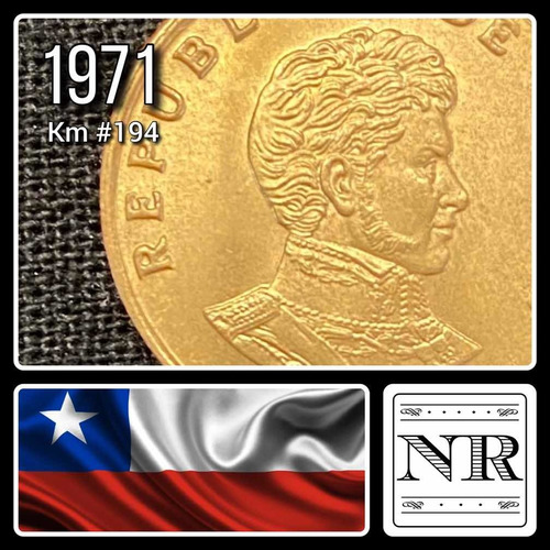 Chile - 10 Centesimos - Año 1971 - Km #194 - O' Higgins