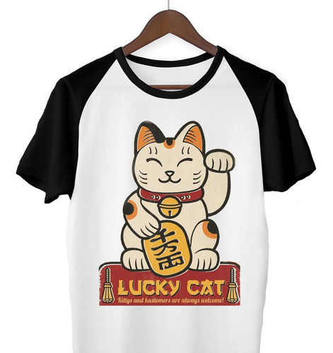 Remera Gato Buda Lucky Cat Diseño Exclusivo Ranglan