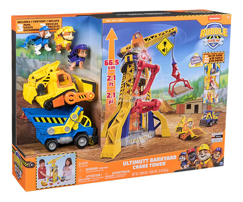 Paw Patrol Torre De Construcción De Rubble Grúa