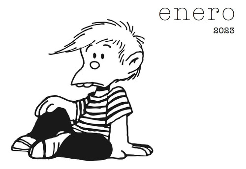 Imagen 2 de 5 de Calendario De Escritorio Mafalda 2023 Rojo