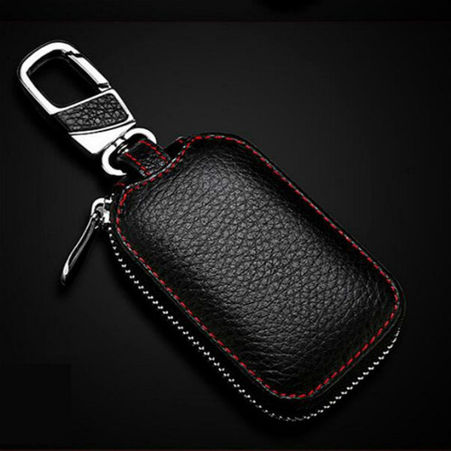 Bolsa De Cuero For Llaves De Coche Multifuncional Roja Con