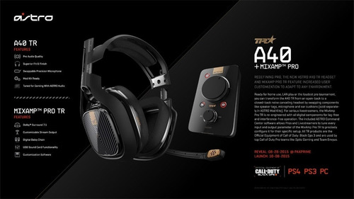 Headset Astro A40 Tr + Mixamp Pro Tr Xbox One