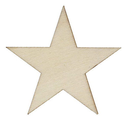 50 Estrellas De Madera Peque&ntilde;as De 1.0 In.