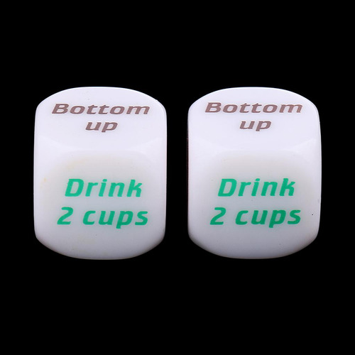 2 Peças Criativas De Jogo De Decisão Para Beber Dados De