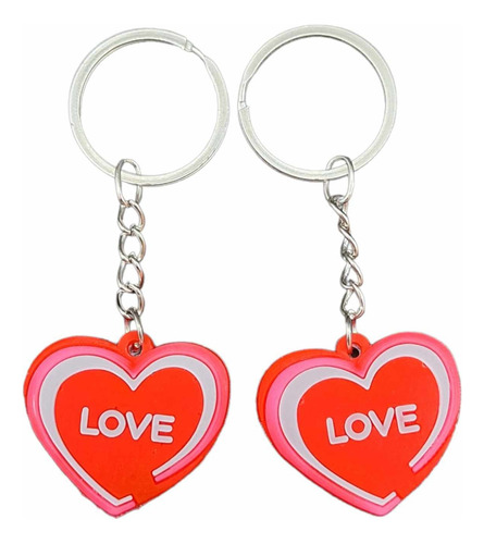 Llavero Para Pareja En Forma De Corazón 2 Piezas