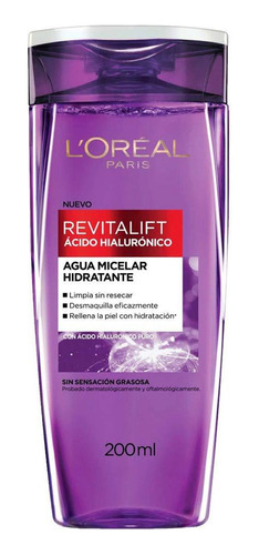 Agua Micelar Revitalift L'oreal Ácido Hialurónico 200ml