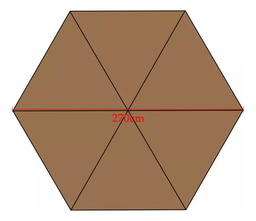 Una Funda De Sombrilla De Repuesto Para Exteriores Con Un Di Color Crema 2.7 Meters/6 Bones