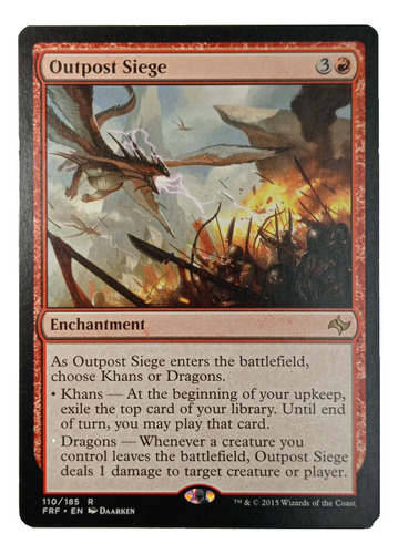 Carta Magic Outpost Siege [fate Reforged] Mtg Enchantment