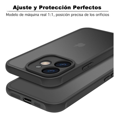 .funda For iPhone 12 Mini Case Matte Uso Rudo Carcasa