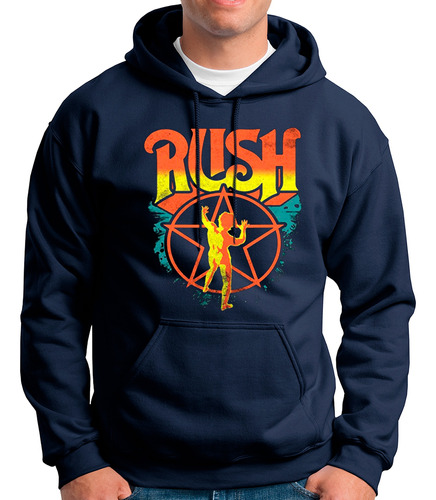 Polera Con Capucha Rush Banda De Rock