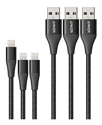 Anker Powerline+ Ii Cable Lightning Paquete De 3 (3 Pies, 3