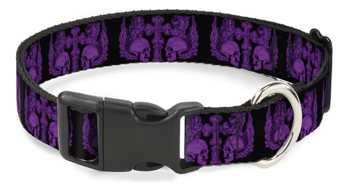 Buckle-down Bd Skulls Con Alas Negro/purpura Clip De Plastic