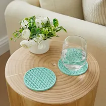 Comprar Juego De 6 Posavasos Para Bebidas Con Soporte, Posavasos De