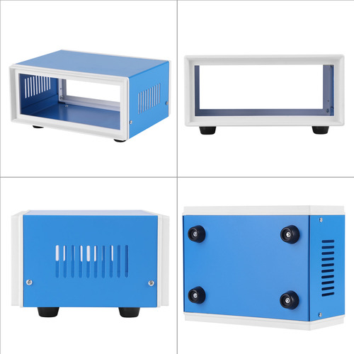 Caso De Projeto De Gabinete De Metal Azul 170* 130* 80mm Diy