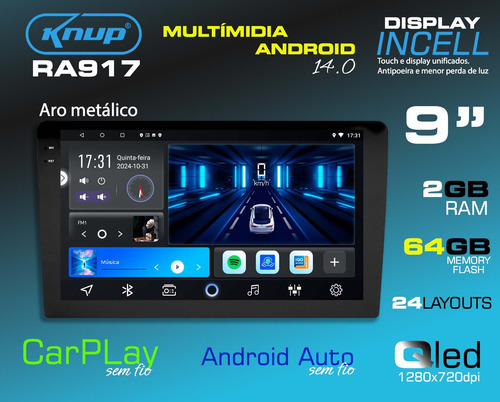Multimidia L200 Triton Dakar Android 2gb 64gb Carplay Gps 9p