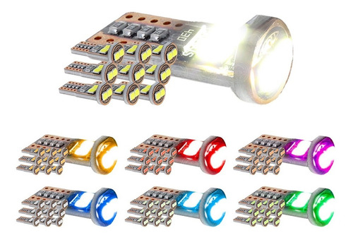 Kit 10  Focos Pellizco 6 Led Burbuja Canbus Super Potente