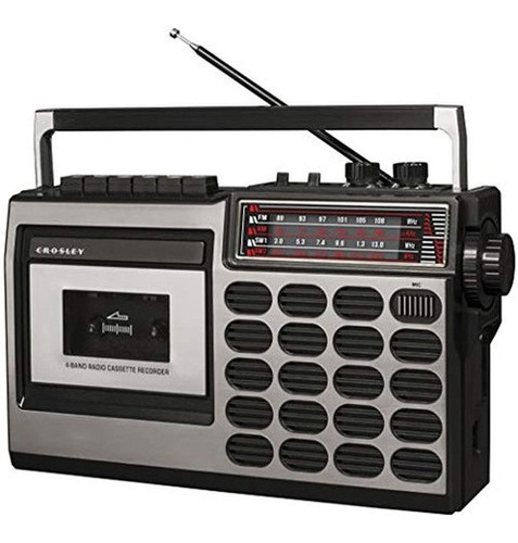 Radio Am/fm Con Reproductor De Cassette Con Bluetooth Gris