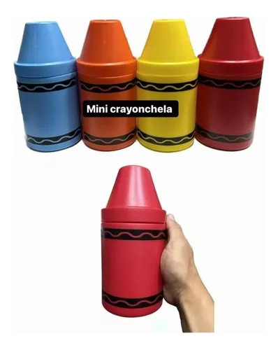 10 Vaso Mini Forma De Lapizcrayola, Dulcero, Crayonchelita