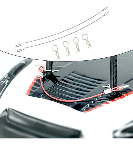 2 Rc Body Clips R Pins Para 1/10 1/8 Scale Rc Crawler Car