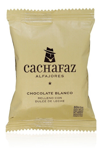 Imagen 3 de 4 de Alfajor Cachafaz Cubierto Con Genuino Chocolate Blanco (12u)