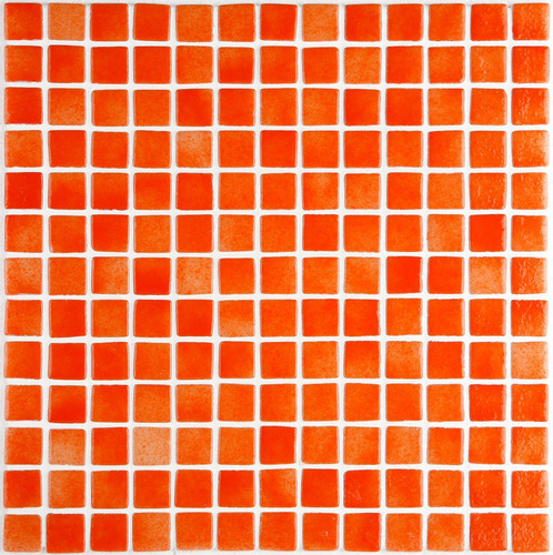 Mosaico Vidrio Malla Piscina Naranja 3,6x3,6 Europeo C=2m²  