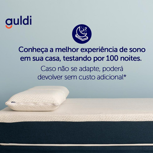 Colchão Solteiro Mola Ensacada Guldi Macio (25x88x188) Az... Cor Branco
