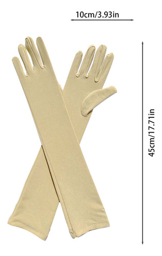 Guantes De Ópera Largos De Spandex Elásticos Sobre El Codo