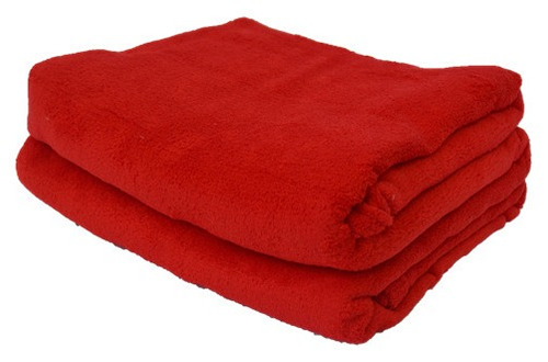 Cobertor Microfibra Plush Cereja Vermelho Tamanho Queen