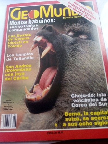 Revista Geomundo Junio 1986 Monos Babuinos