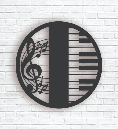 Musica Notas Musicales Piano Organo Cuadro Decorativo