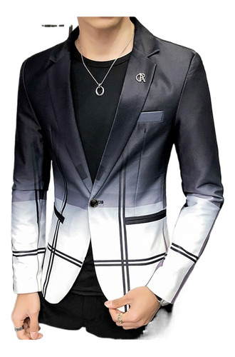 Blazer A Cuadros Para Hombre, Casual, Traje De Vestir Para H