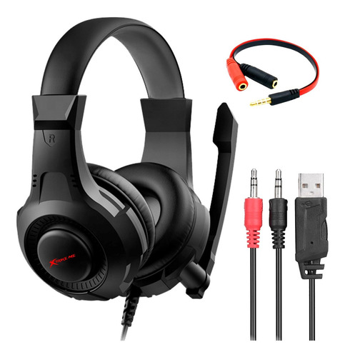 Auricular Gamer Luz Rgb Microfono Gaming Xbox Ps4 Cuo